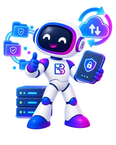 Datensicherung & Backup – Breitenlohner IT Maskottchen